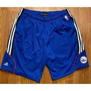 Adidas xPhiladelphia 76ers Basketball Shorts Mens 2XL 9" Blue Y2K